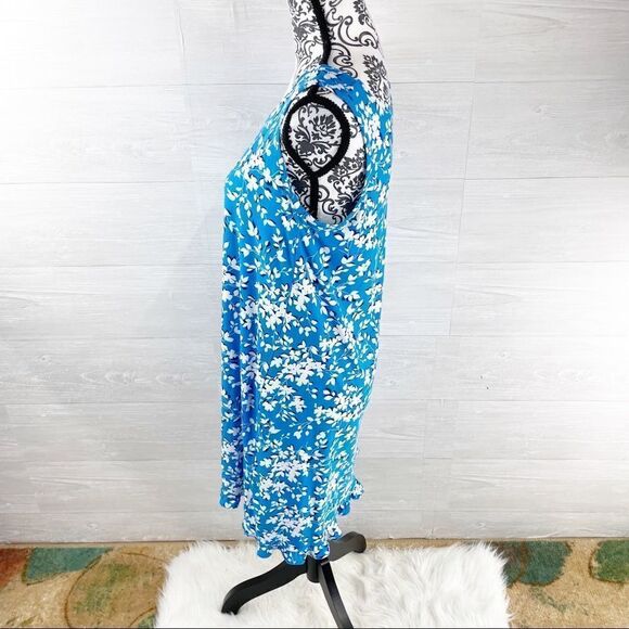 Draper James Blue Shadow Floral Ruffle Nightgown - Picture 8 of 10